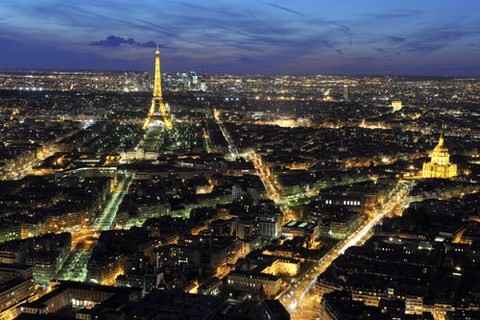 tour Eiffel, musée des Invalides, nuit
