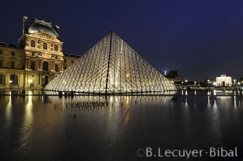pyramide,Louvre,Pei,petit Arc de Triomphe, le Louvre