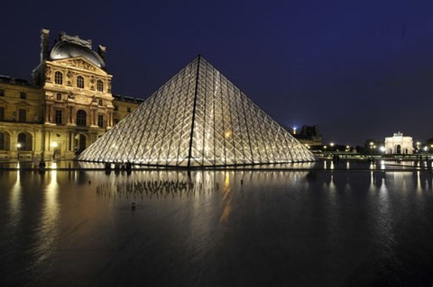pyramide,Louvre,Pei,petit Arc de Triomphe, le Louvre